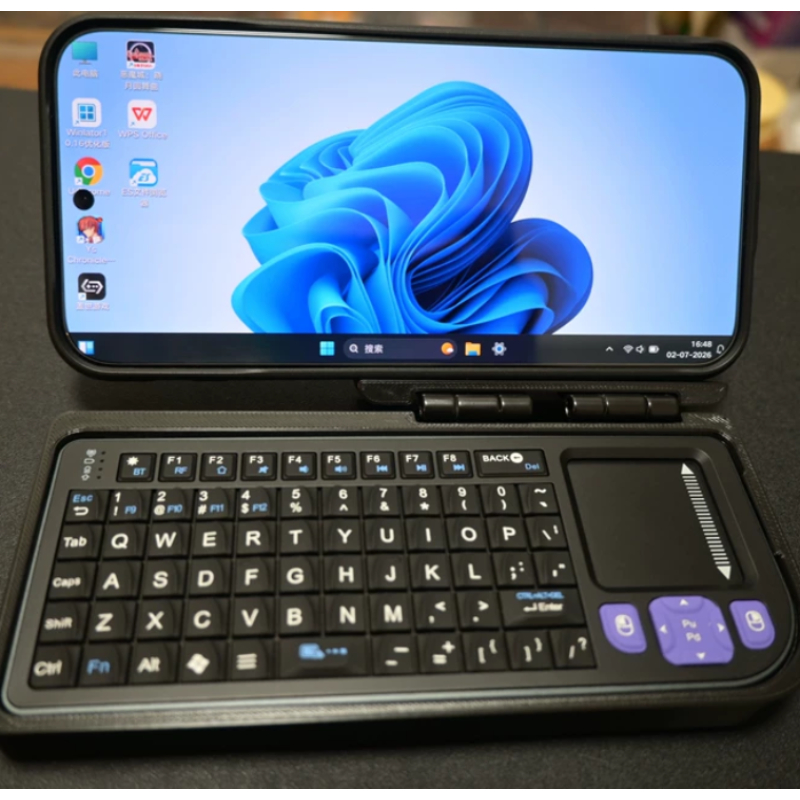 Laptop Accessories All In One - Miritz K809 ミニワイヤレスキーボード タッチパッド付き 2.4G デュアルモード