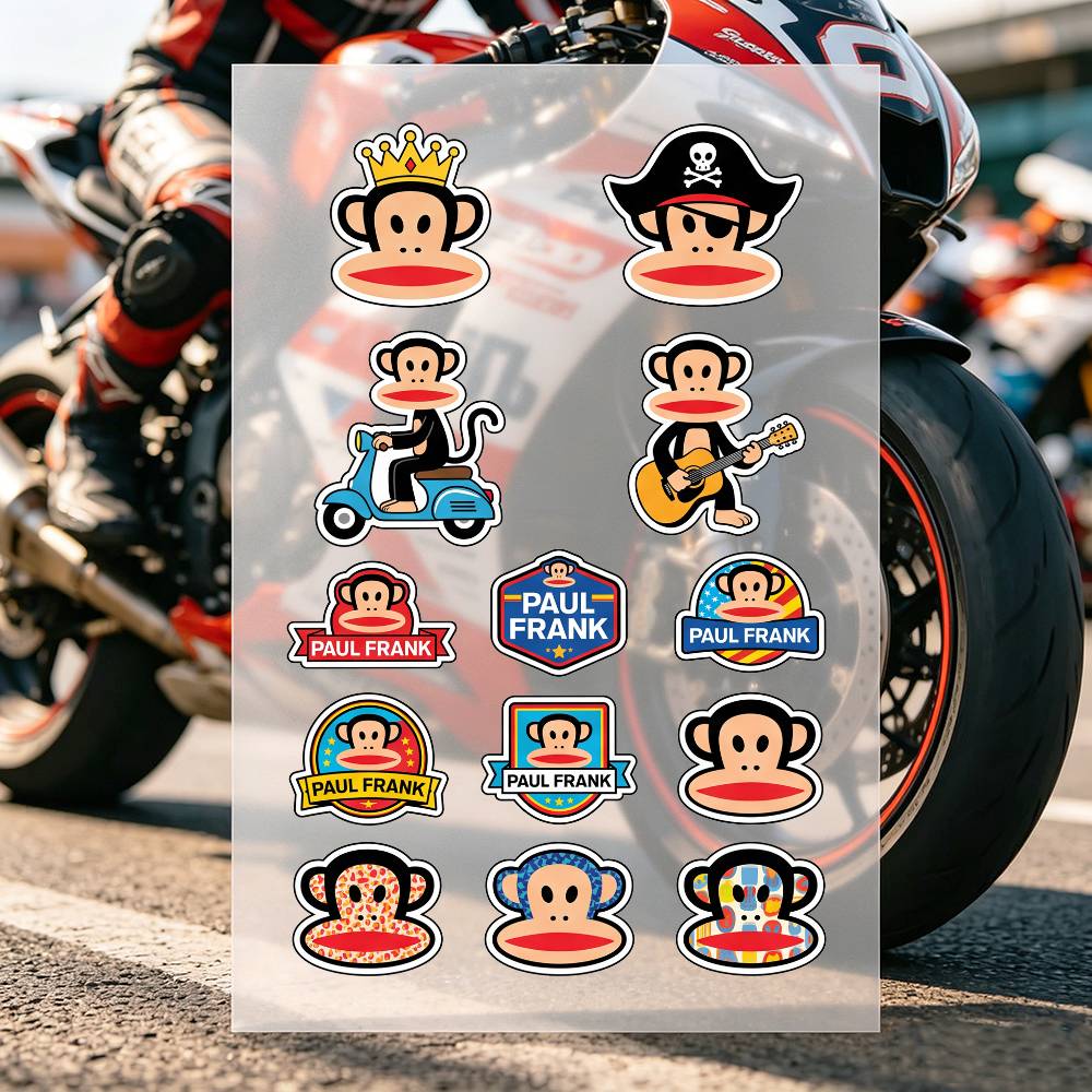 Laptop Accessories Brand - トレンディなファッションブランド P-Paul F-Frank オートバイステッカー 車体ビニールステッカー ノートパソコンの壁用デカール