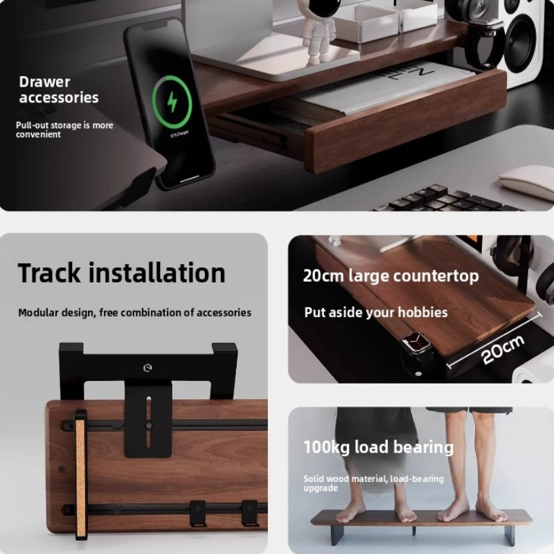 Laptop Accessories Organizer - Z3 Pro アクセサリーモニター メタル収納ボックス モジュラーコンピューターデスクパーティショントレイ 人間工学に基づいたデスクトップオーガナイザー