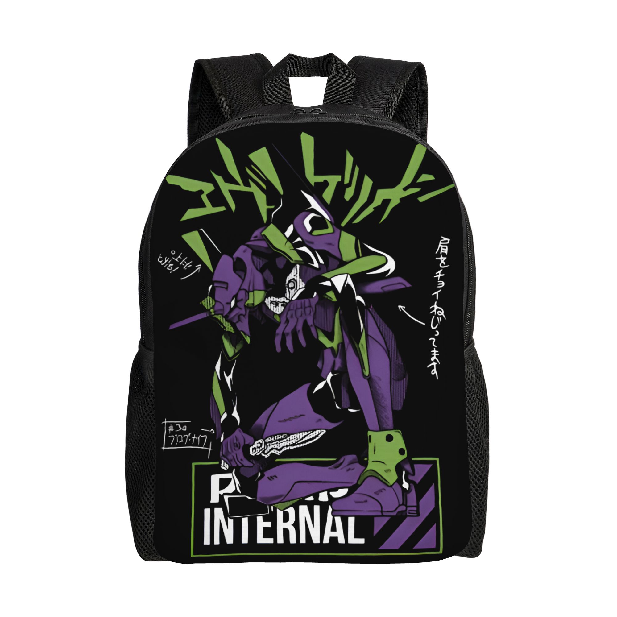 Laptop Accessories Bag For Men - 3D 印刷 E-Evangelions バックパックメカスタイル漫画コミックスクールカレッジトラベルバッグ女性男性ブックバッグ 15 インチのラップトップに適合
