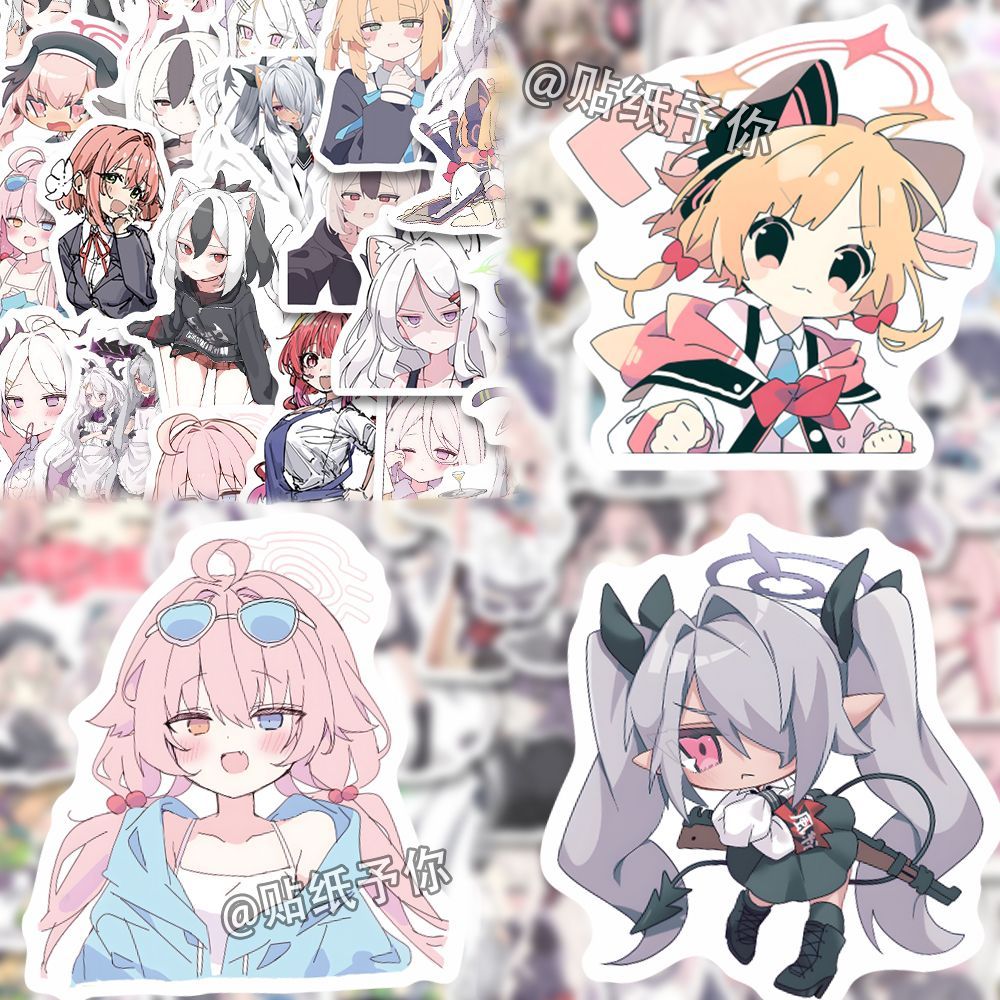 Laptop Accessories For Girls - 防水ブルーアーカイブステッカー,デカール,ブルーアーカイブ,サンダルボート,女の子,ラップトップ,ギター,電話,荷物,落書き,車,110個