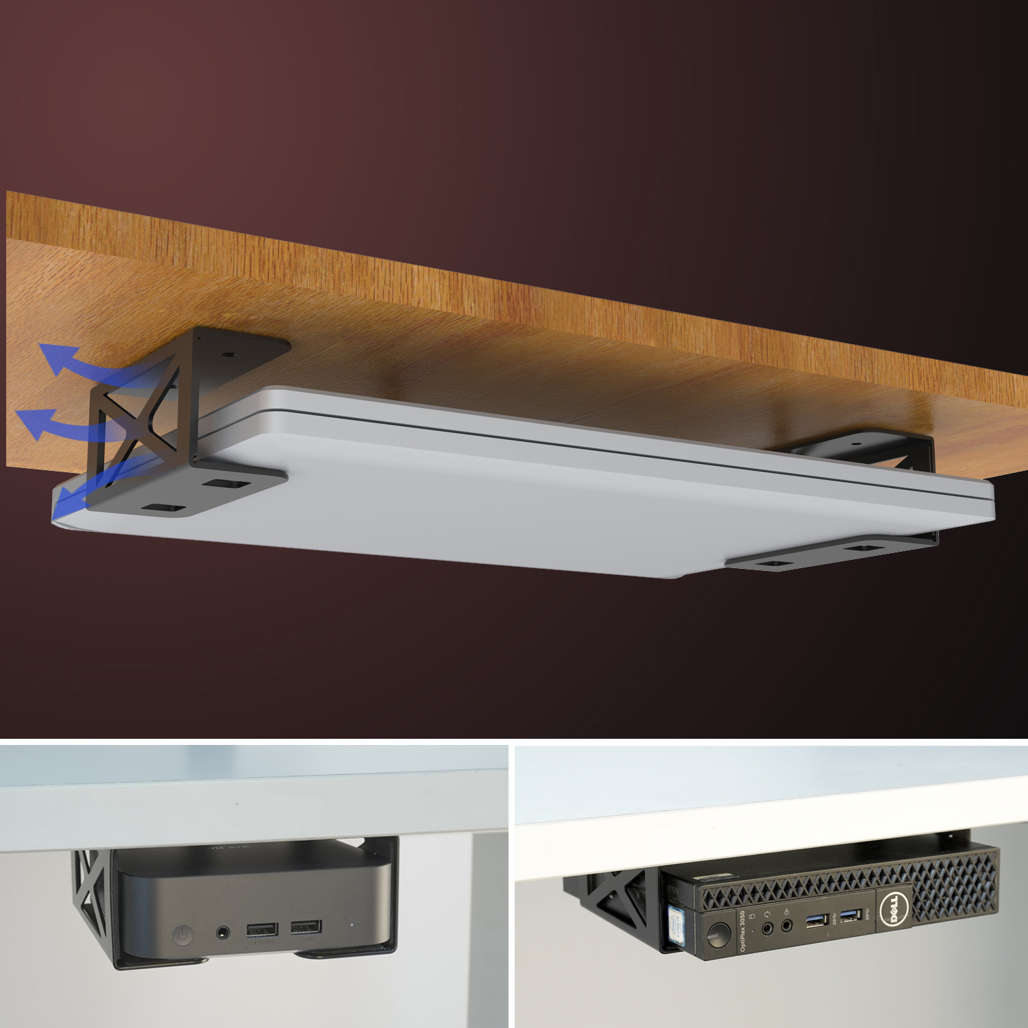 Laptop Accessories Organizer - デスクトップおよびミニPCストレージマウント,CPUホルダー,dell optiplex,Mac book,Mac miniなどと互換性があります
