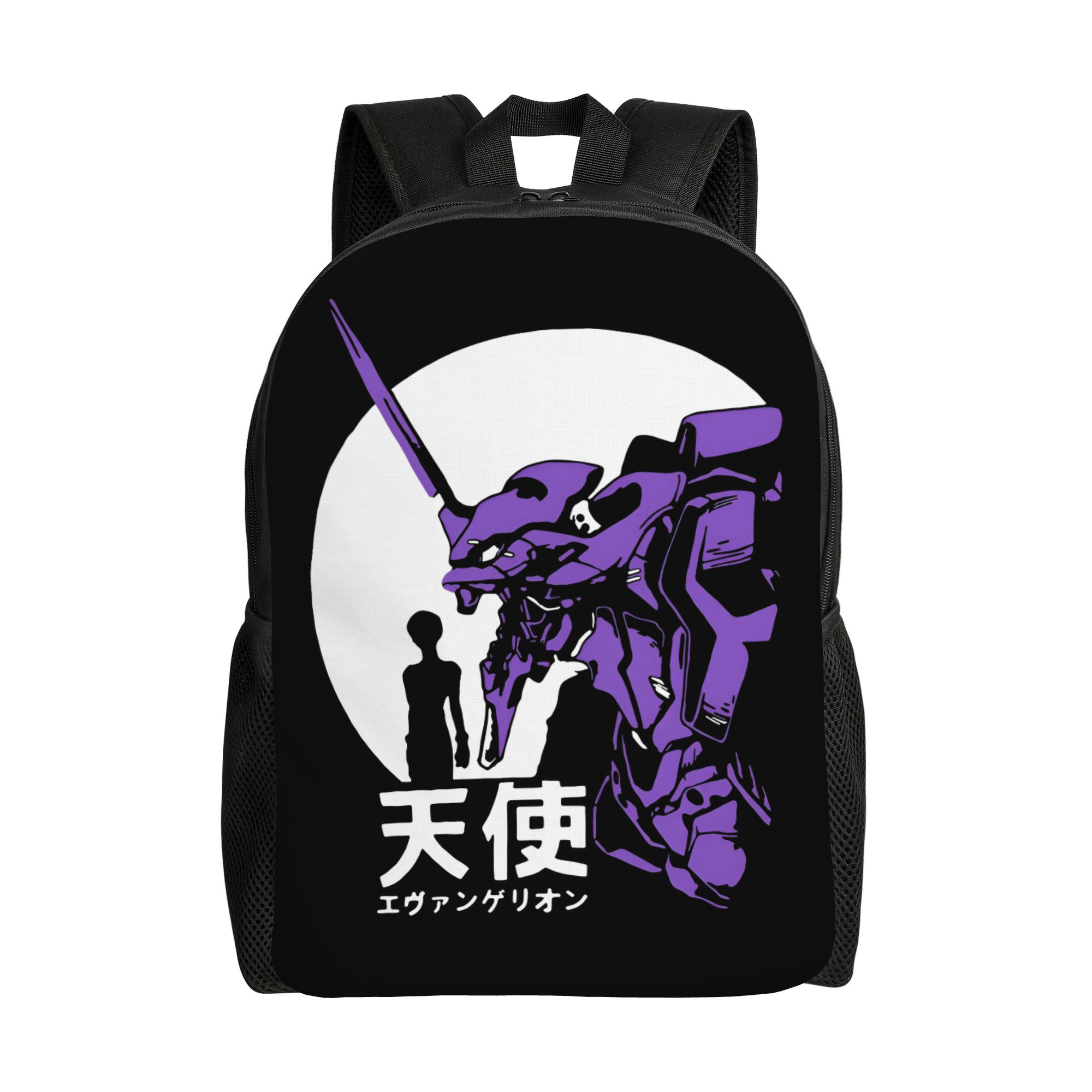 Laptop Accessories Bag For Men - 3D プリント E-エヴァンゲリオンバックパックメカスタイル漫画コミックカレッジスクールトラベルバッグ女性男性ブックバッグ 15 インチのラップトップに適合