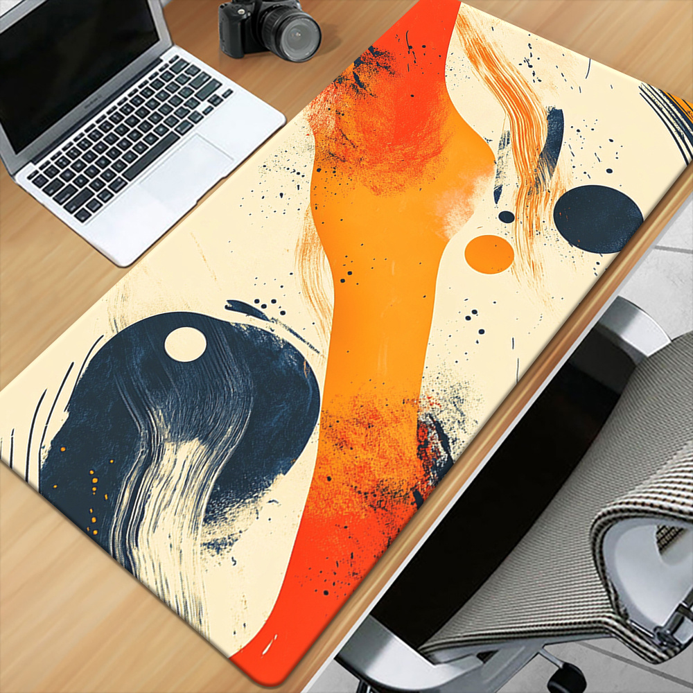 Laptop Accessories Brand - ブランドミニマリストアイアンアートマウスパッド滑り止めゴム製ゲーミングデスクマットカラフルなキーボードオフィスPCラップトップアクセサリー