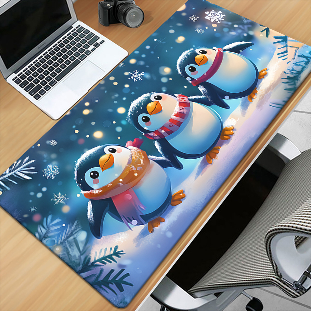 Laptop Accessories Brand - ブランドペンギンマウスパッドアイアンアート滑り止めゴム製ゲーミングキーボードマットオフィスPCラップトップデスクアクセサリーかわいい動物デザイン