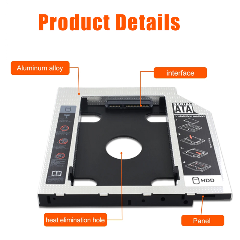 ラップトップ用キャディアダプター,HDD, SSD, SAT - Laptop Accessories Organizer のレビューと価格
