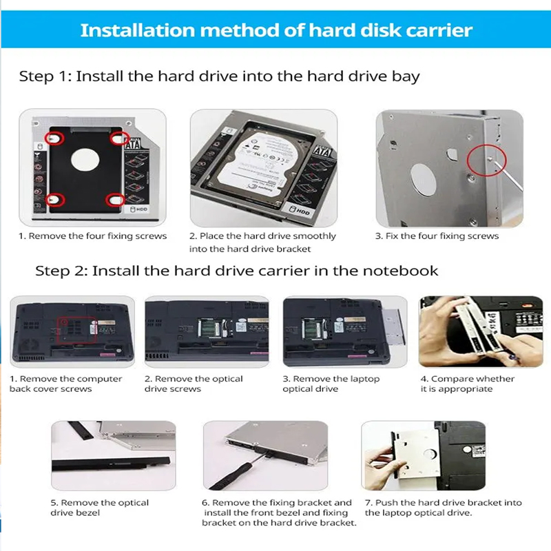 ラップトップ用キャディアダプター,HDD, SSD, SAT - Laptop Accessories Organizer のレビューと価格