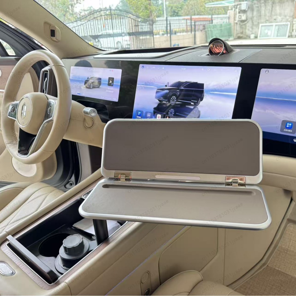 新型車用折りたたみ式トレイテーブル、後部座席運転者向けポータ - Laptop Accessories Organizer のレビューと価格