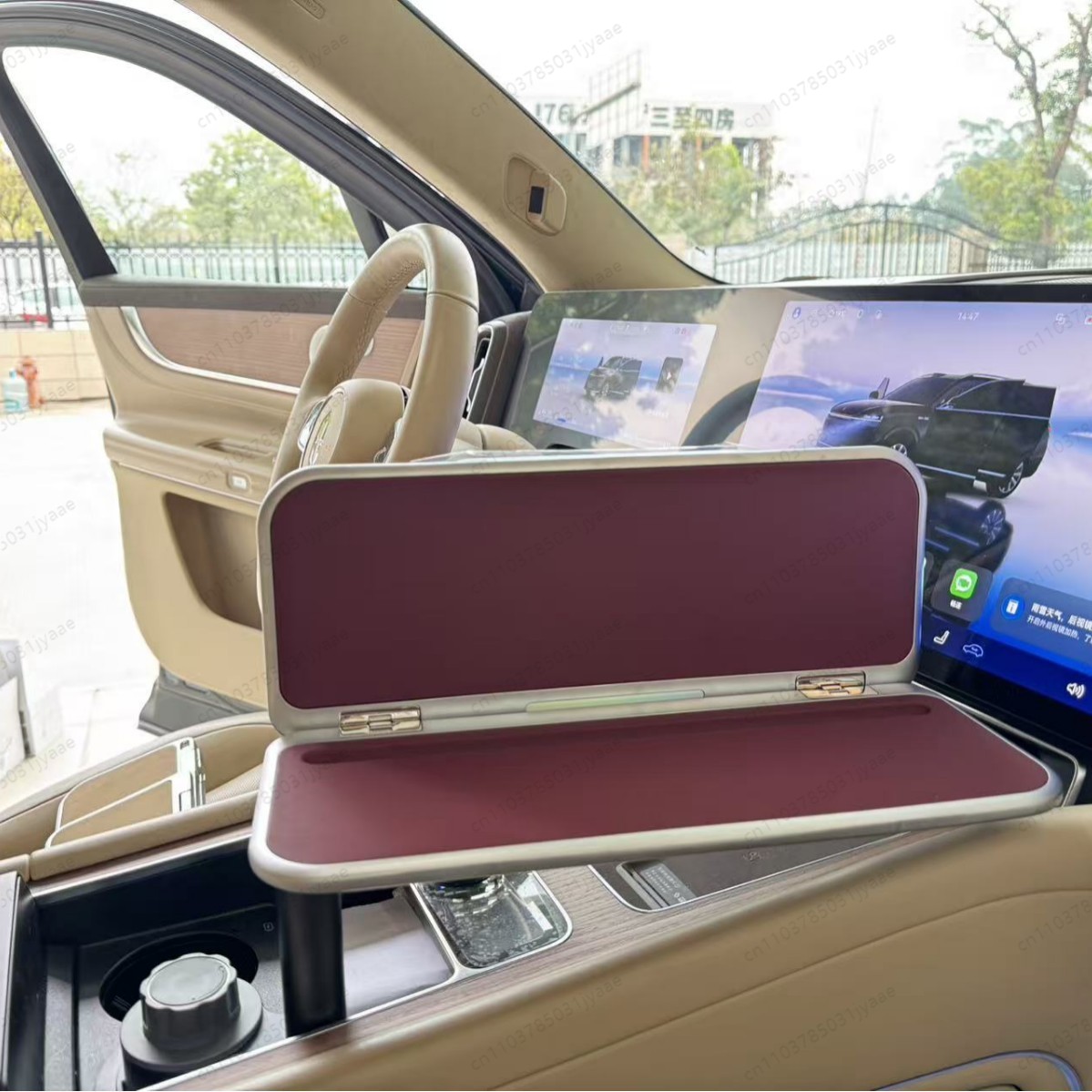 新型車用折りたたみ式トレイテーブル、後部座席運転者向けポータ - Laptop Accessories Organizer のレビューと価格
