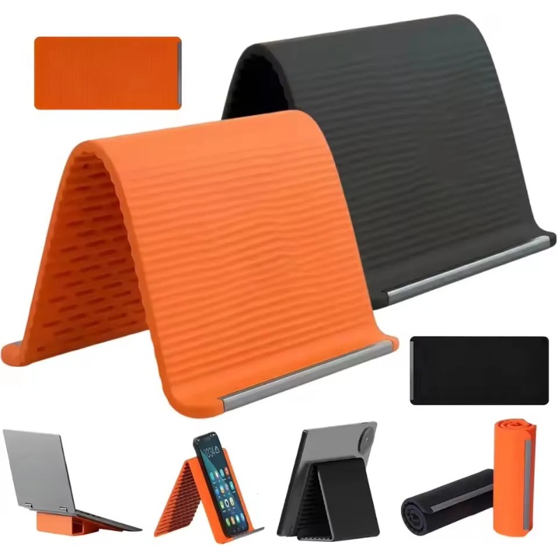 柔軟で折りたたみ可能なシリコン製携帯電話ホルダー、ポータブル - Laptop Accessories Organizer のレビューと価格