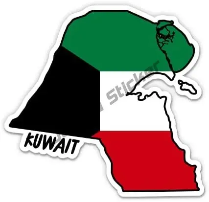 クウェート地図と旗ビニールステッカーおかしい車のバックミラー - Laptop Accessories Kuwait のレビューと価格