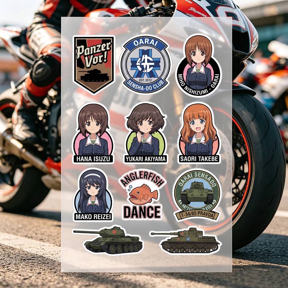 アニメガールズアンズパンツァーバイクステッカー車体ビニールス - Laptop Accessories For Girls のレビューと価格