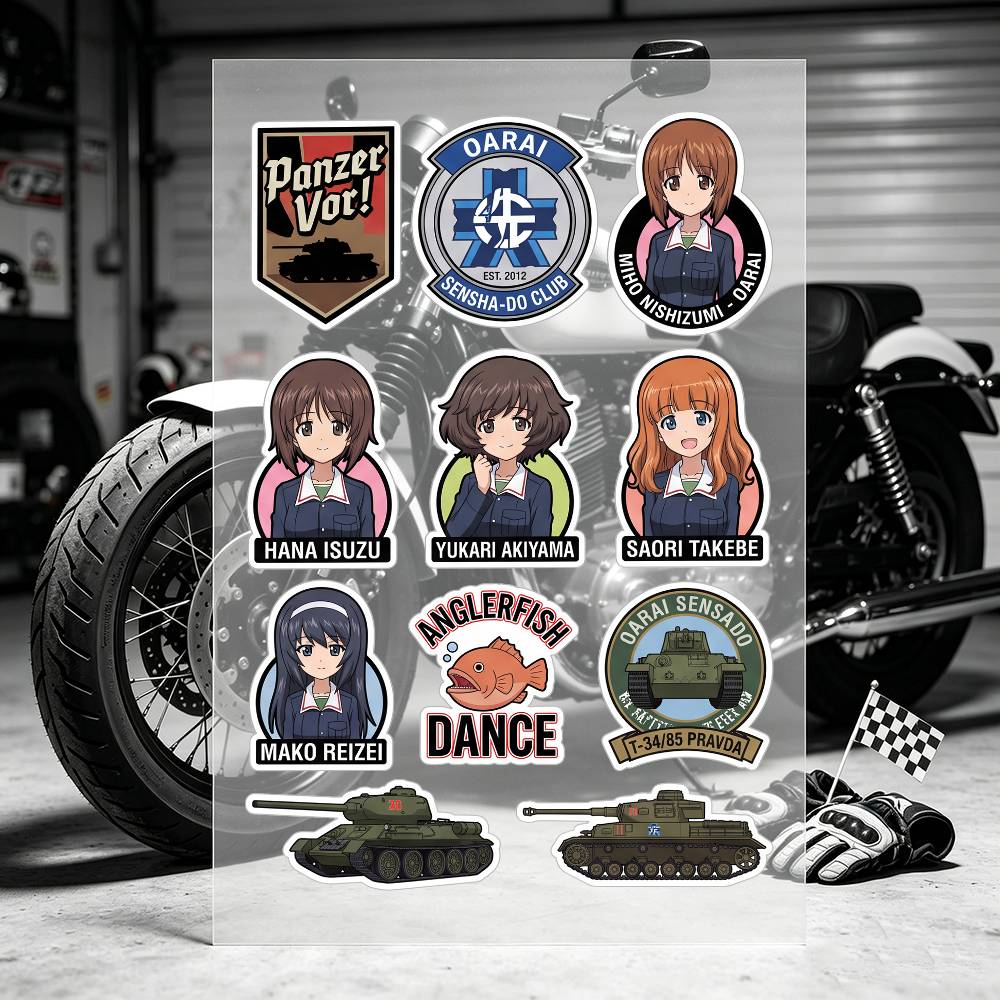 アニメガールズアンズパンツァーバイクステッカー車体ビニールス - Laptop Accessories For Girls のレビューと価格