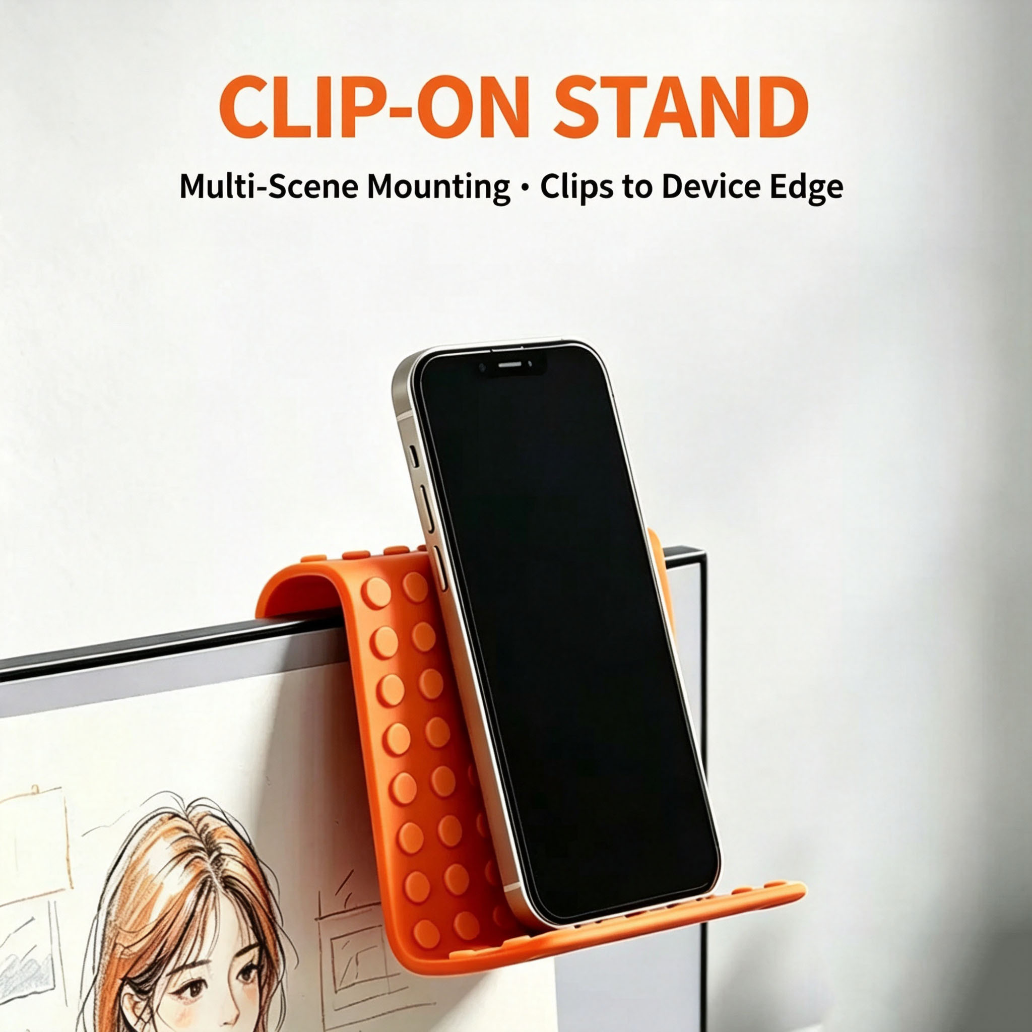 携帯用ユニバーサル携帯電話スタンド、角度調整可能なシリコン製 - Laptop Accessories Organizer のレビューと価格