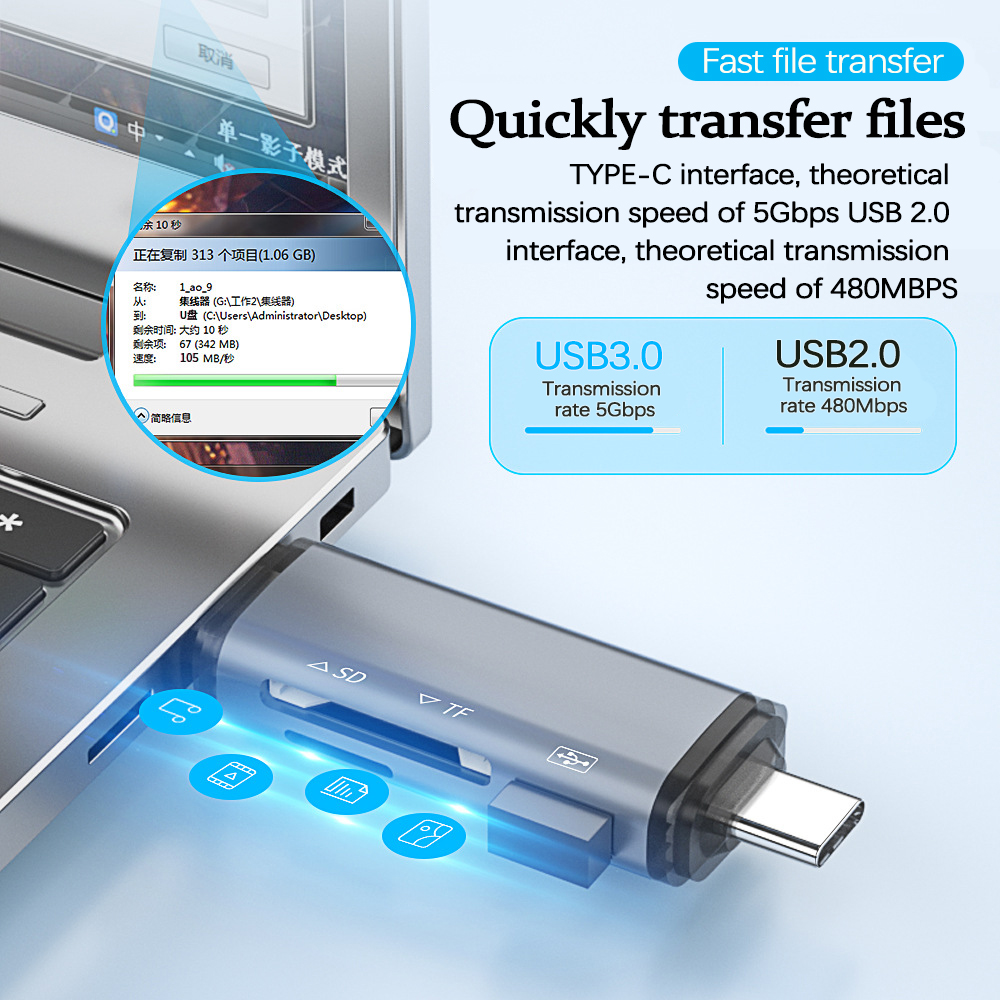 コンピューターと電話用のuthai-type-cカードリーダ - Laptop Accessories All In One のレビューと価格