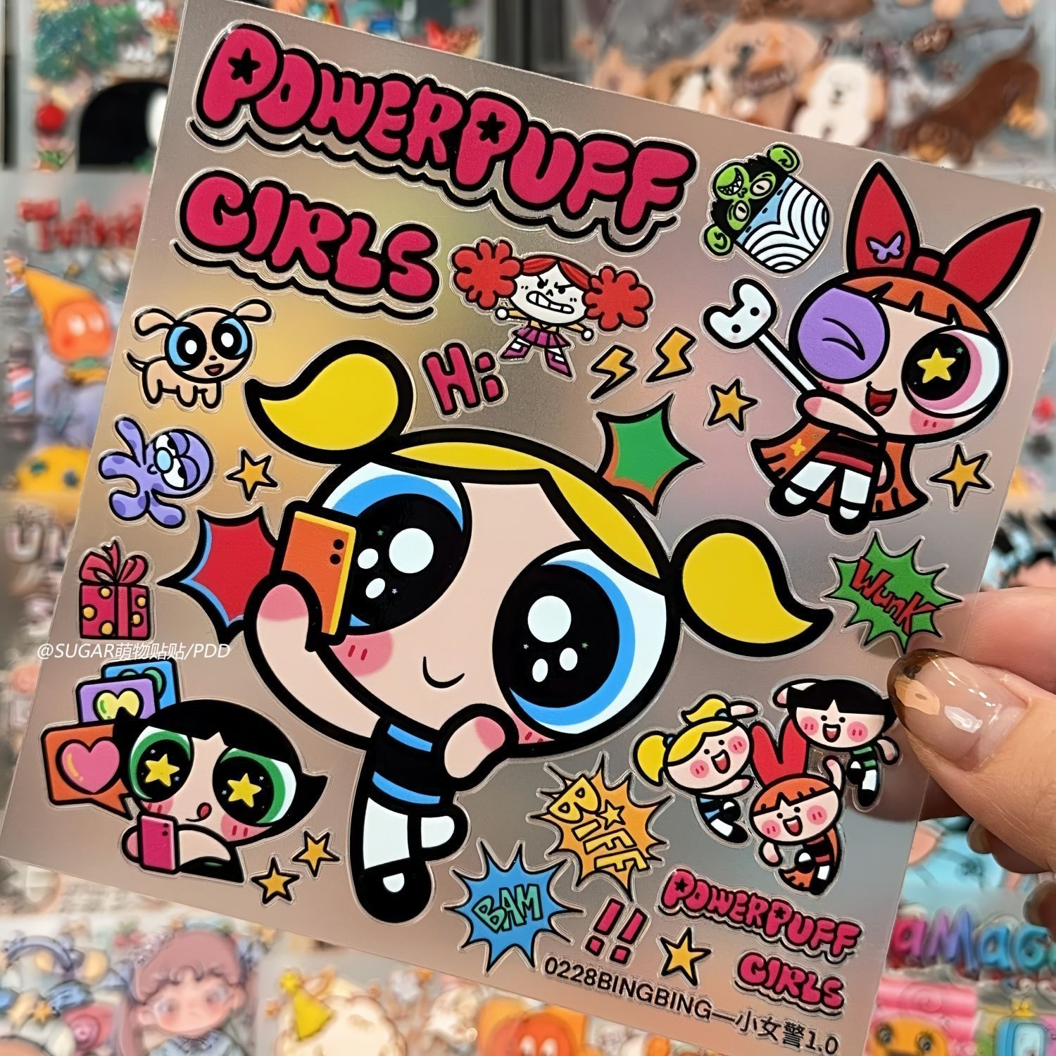 かわいいパワーパフガールキャラクターステッカーシート ヴィン - Laptop Accessories のレビューと価格