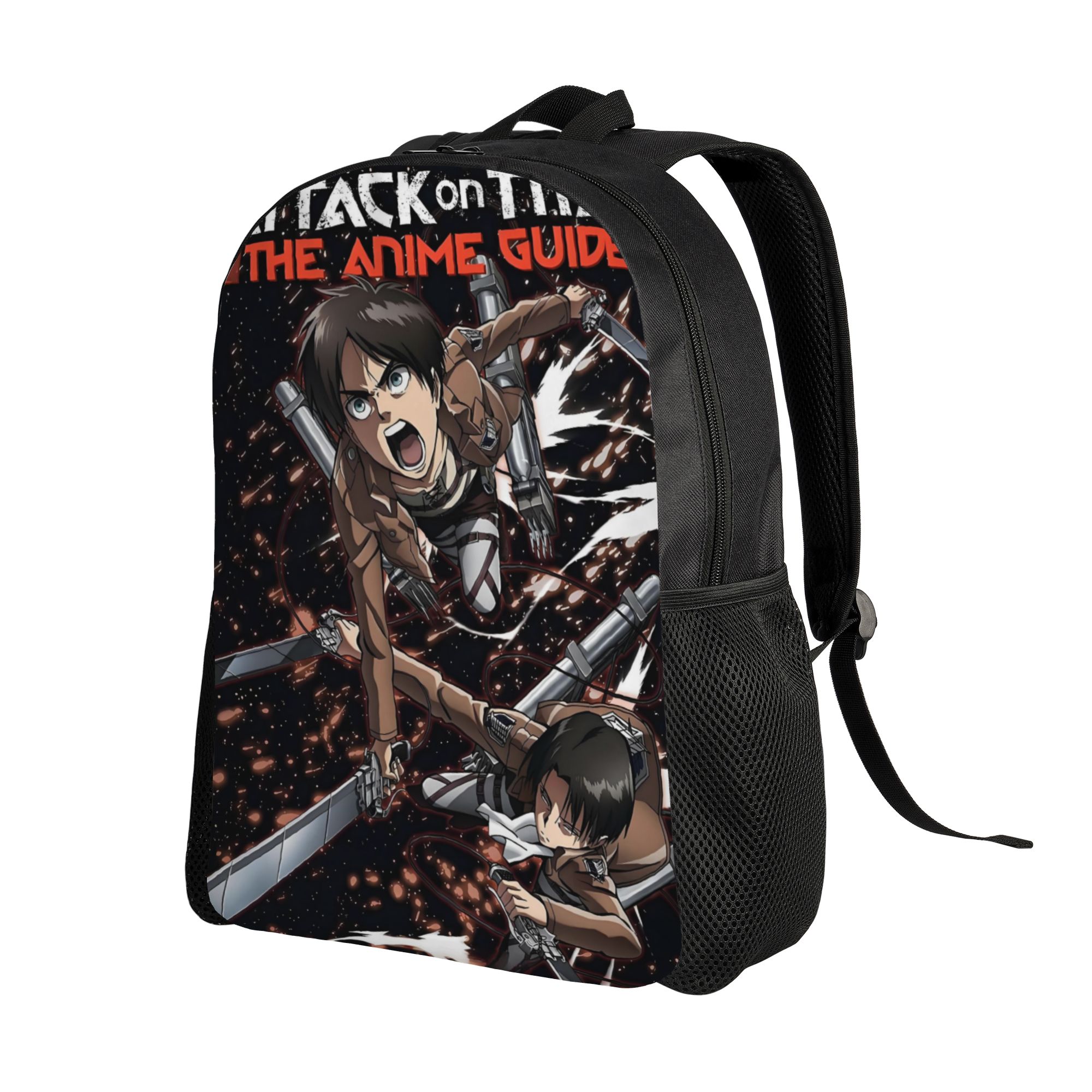 進撃の巨人トラベルバックパック男性女性スクールラップトップブ - Laptop Accessories Bag For Men のレビューと価格