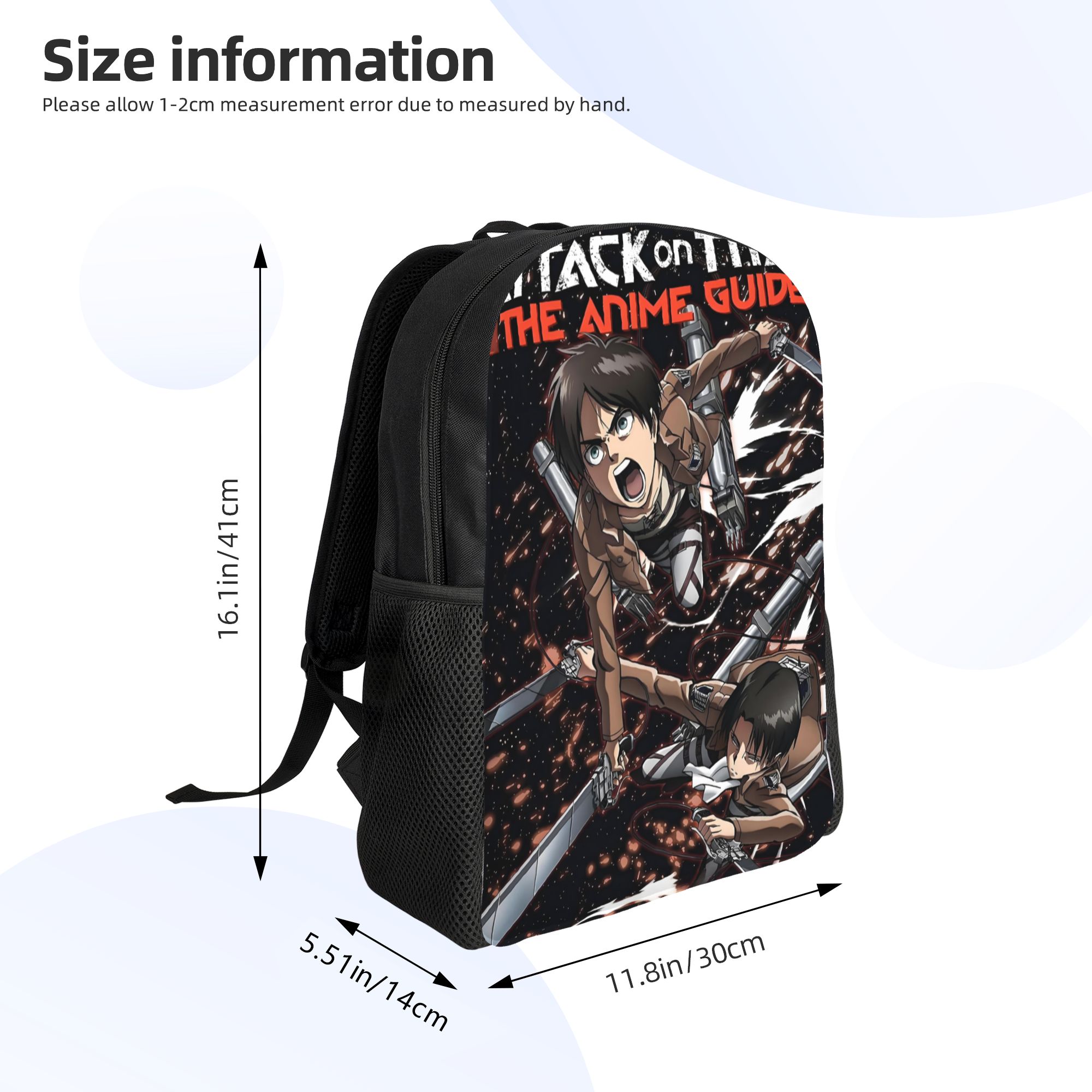 進撃の巨人トラベルバックパック男性女性スクールラップトップブ - Laptop Accessories Bag For Men のレビューと価格