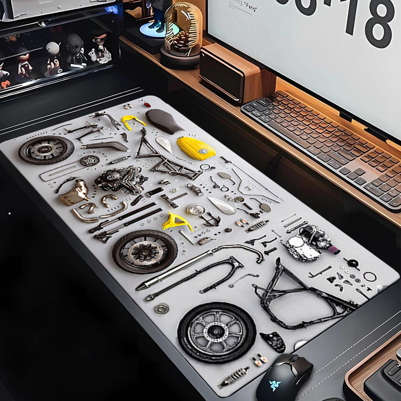 分解図 ゴム製マウスパッド マウスパッド XXL ゲームアク - Laptop Office Accessories のレビューと価格