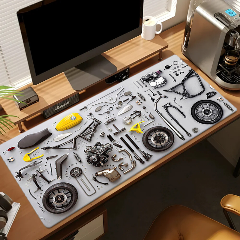 分解図 ゴム製マウスパッド マウスパッド XXL ゲームアク - Laptop Office Accessories のレビューと価格