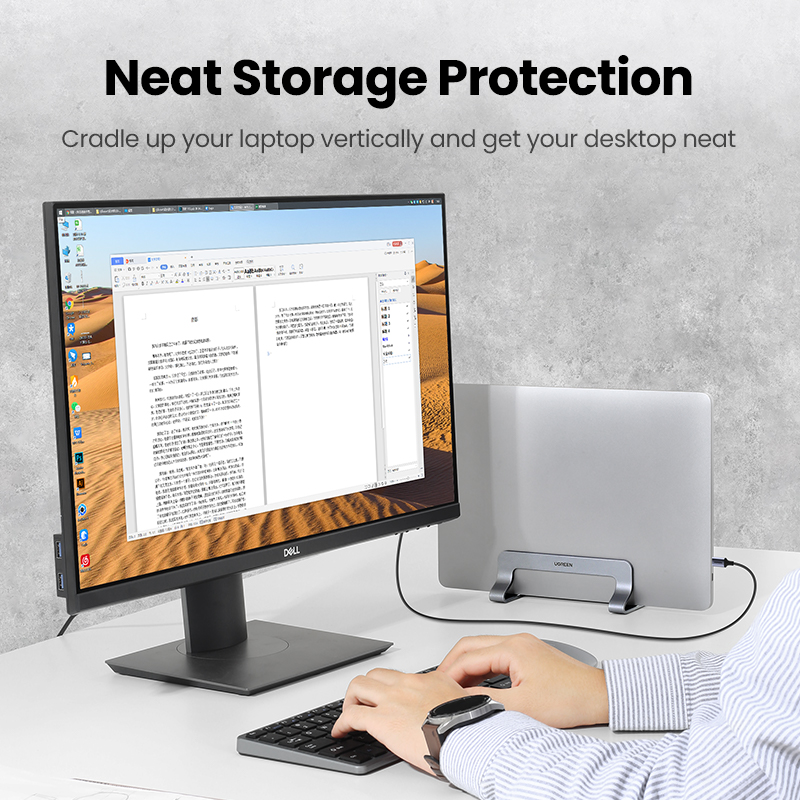 Ugreen-MacBook Air pro用の垂直ノートブ - Laptop Accessories Organizer のレビューと価格