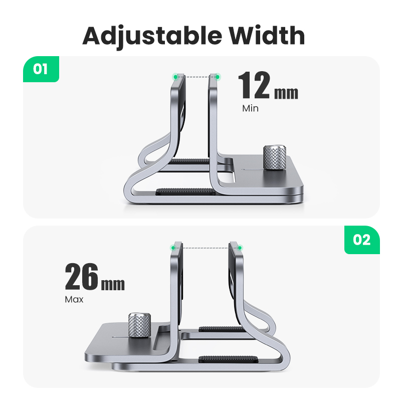 Ugreen-MacBook Air pro用の垂直ノートブ - Laptop Accessories Organizer のレビューと価格