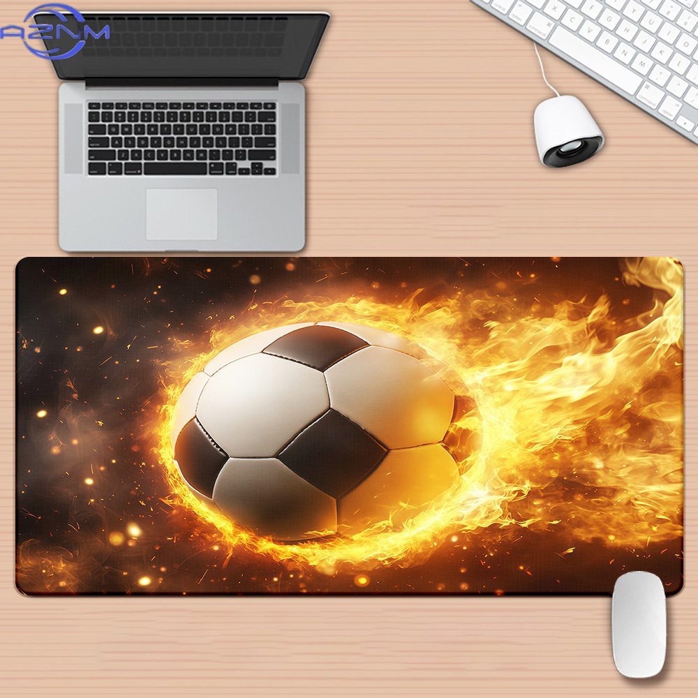 ブランドファイアーサッカーマウスパッドアイアンアートゲーミン - Laptop Accessories Brand のレビューと価格