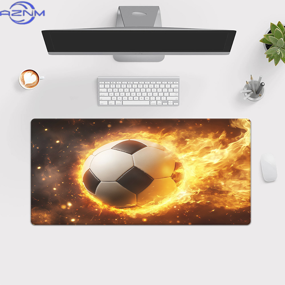 ブランドファイアーサッカーマウスパッドアイアンアートゲーミン - Laptop Accessories Brand のレビューと価格