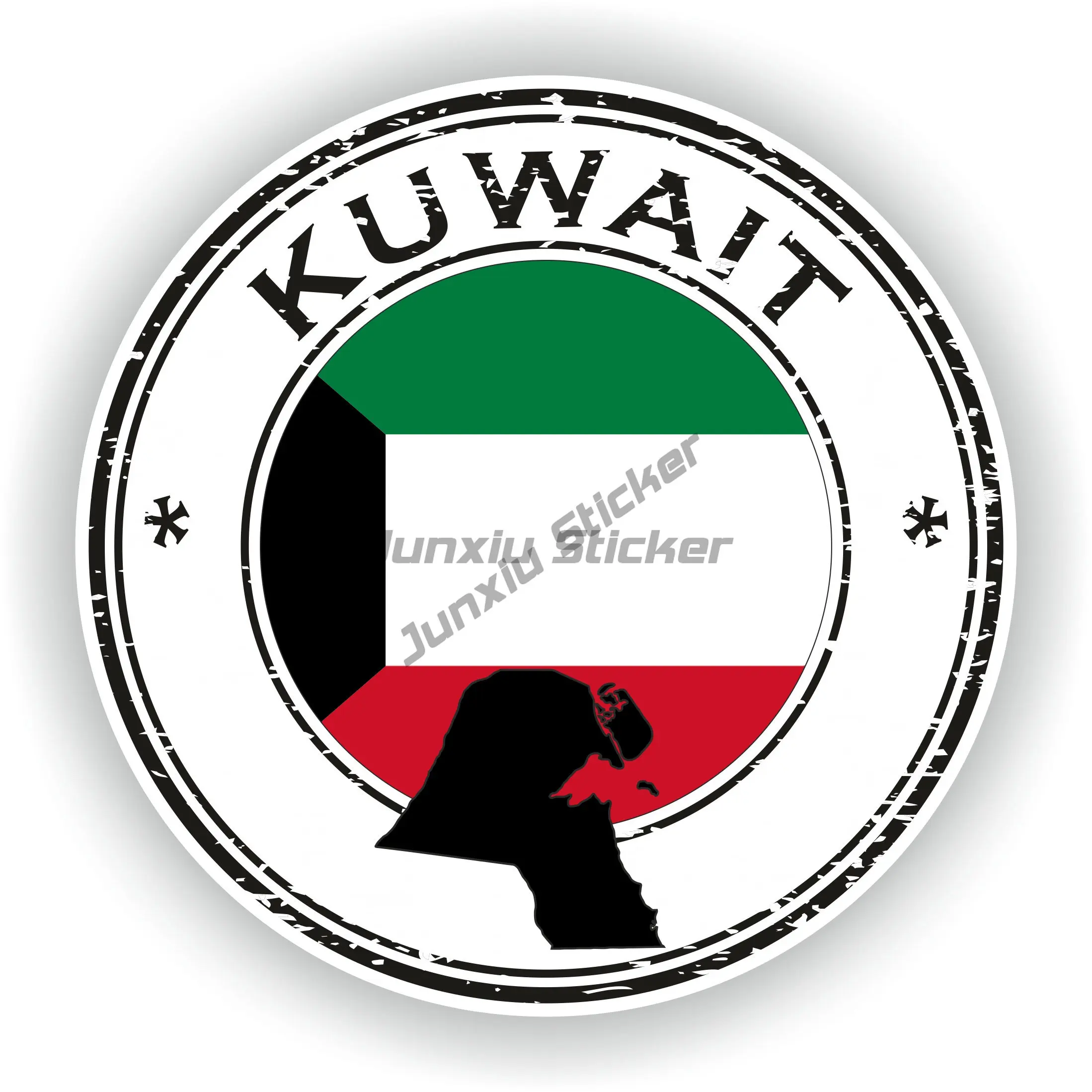 KWT クウェート国旗地図国章クリエイティブ PVC ステッ - Laptop Accessories Kuwait のレビューと価格