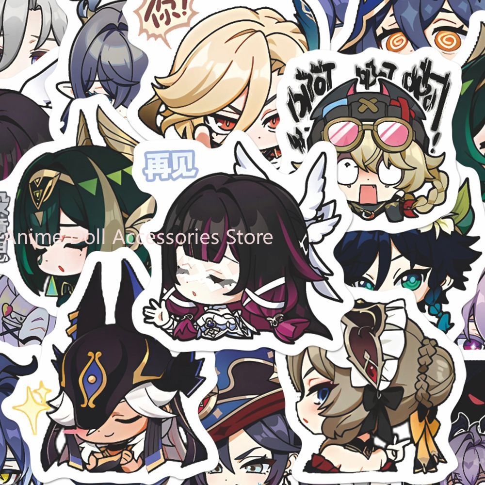 64 個原神インパクトムーンメイデンアニメステッカー漫画落書 - Laptop Accessories のレビューと価格