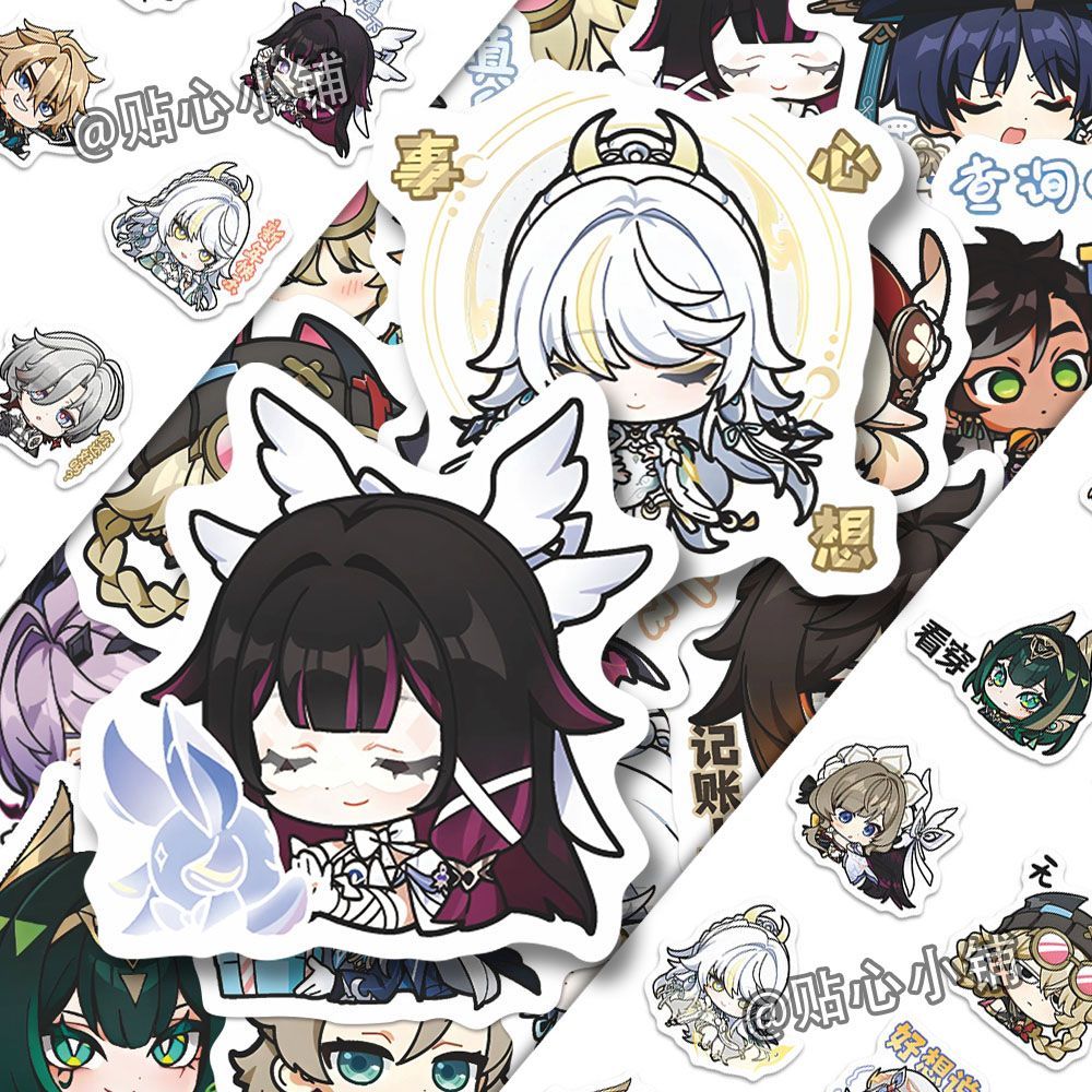 64 個原神インパクトムーンメイデンアニメステッカー漫画落書 - Laptop Accessories のレビューと価格